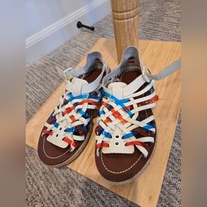 Tory burch huarache espadrille sandals flats